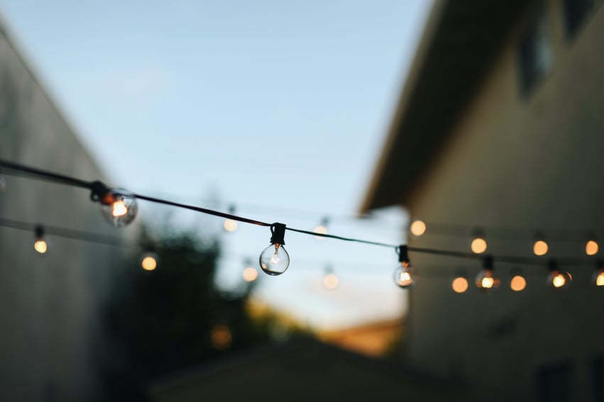 backyard string lights